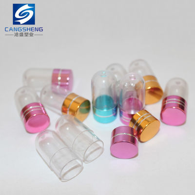 15mm PS 투명 플라스틱 알약 병 컨테이너 1 캡슐
