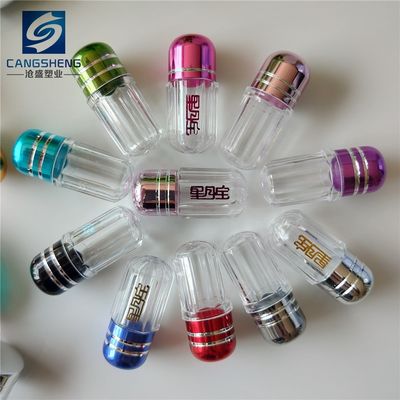 원통형 13mm 미니 알약 병 2ml 빈 플라스틱 알약 캡슐
