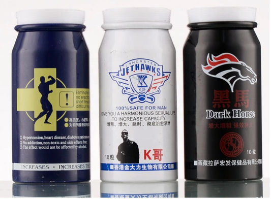 알약 정제 허브 캡슐 용 알루미늄 100ml 약 병